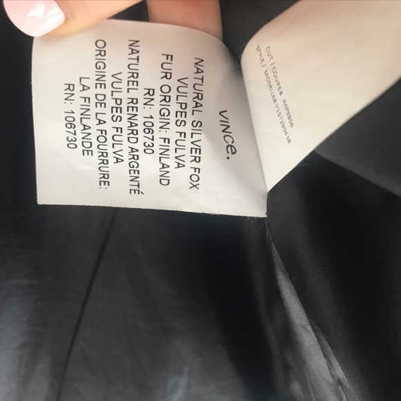 VINCE real fox fur jacket with leather sleeves - Picture 6 of 9